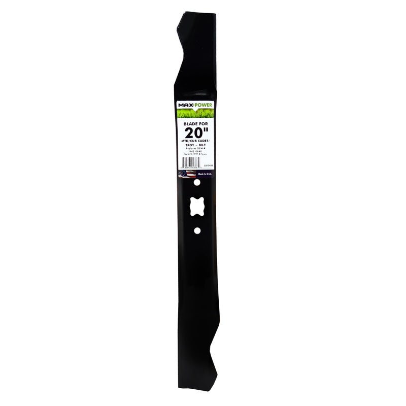 Maxpower شفرة ماكس باور 331543 لقص 20" عالي الرفع MTD، كاديت مكعب، وتروي-بيلت تستبدل OEM #942-0640 - Image 1